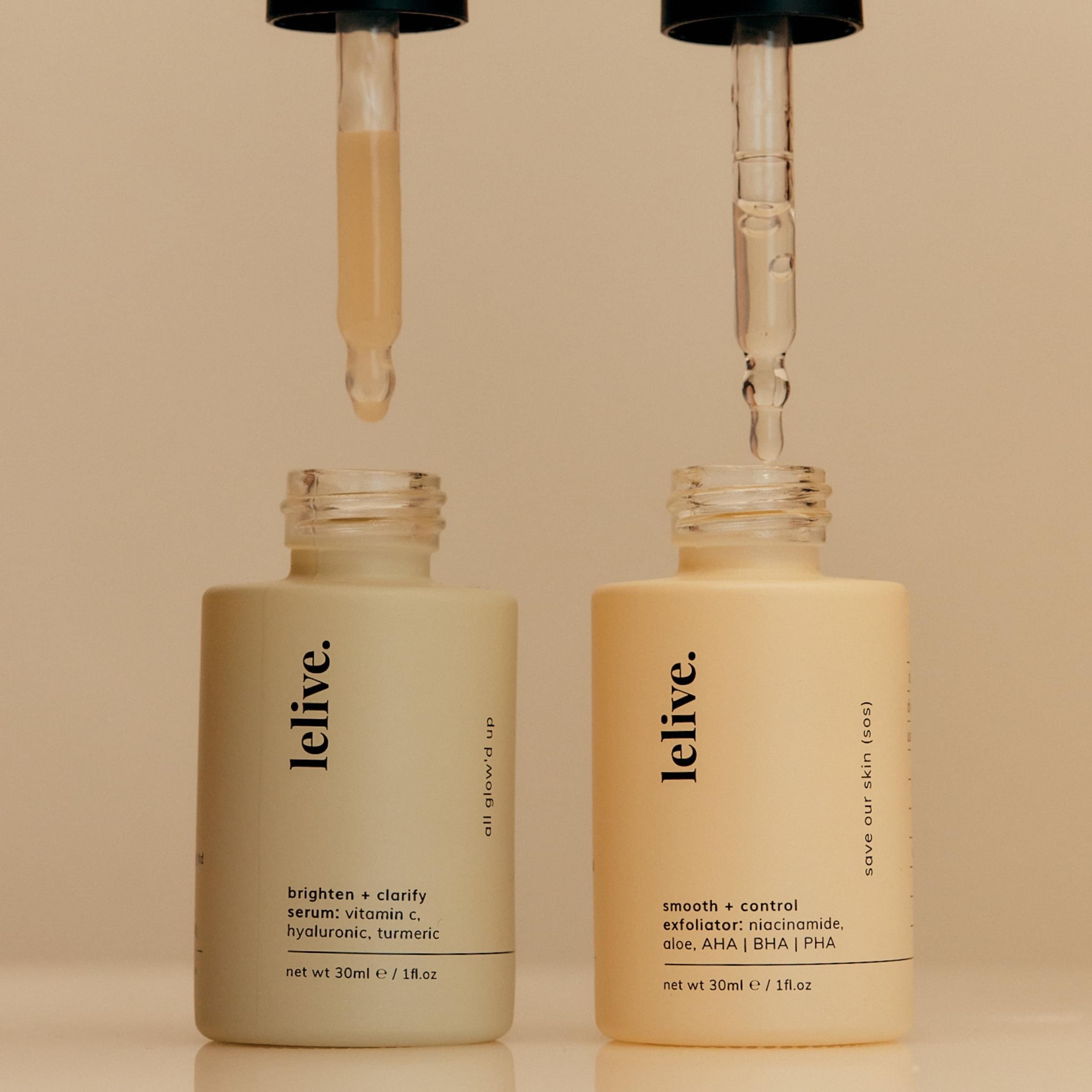 am + pm serum kit | clarify, brighten + exfoliate