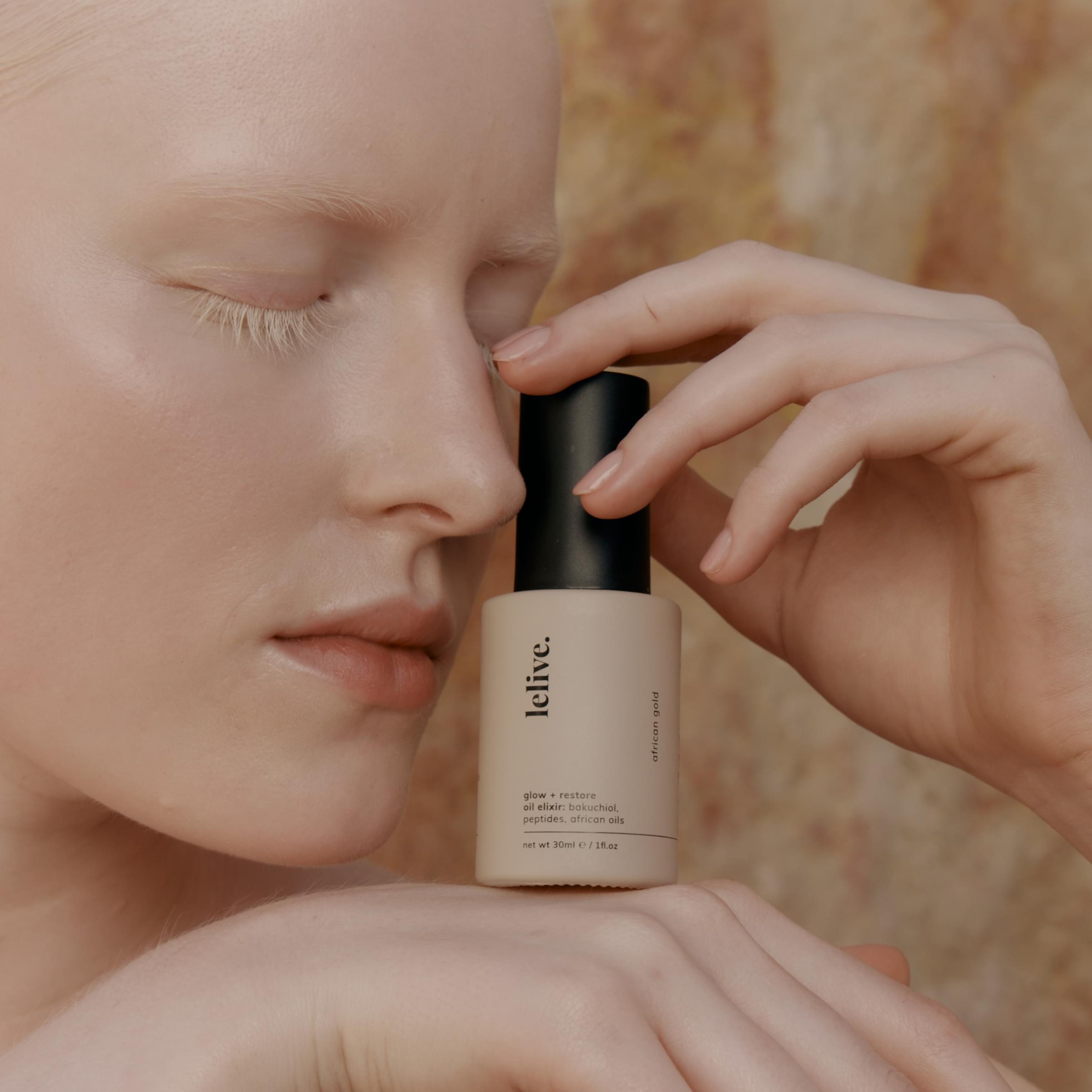 Bakuchiol face elixir for dry skin, natural retinol alternative with hydrating and anti-aging benefits