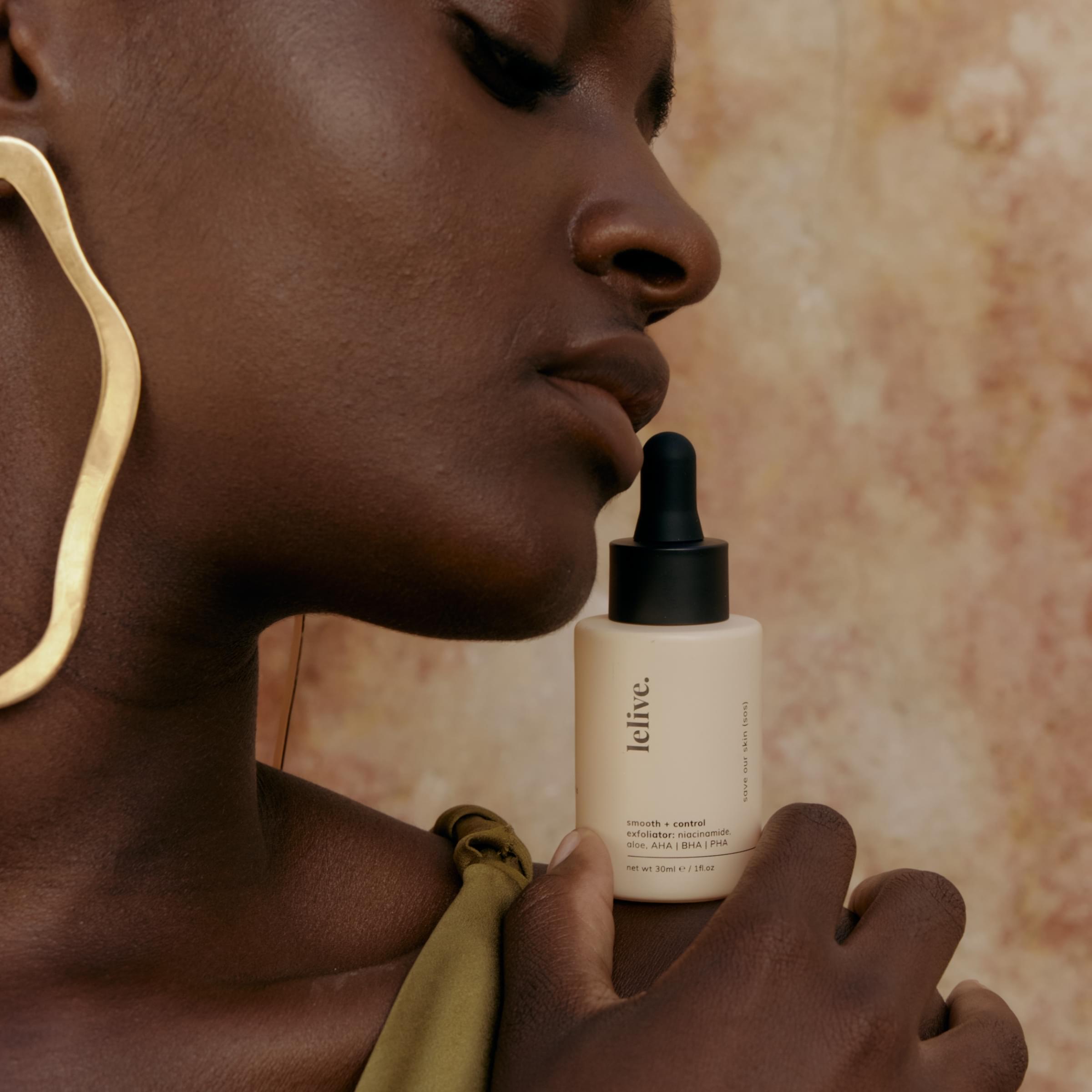 Skincare product featuring AHA and BHA for effective exfoliation and clear skin enhancement