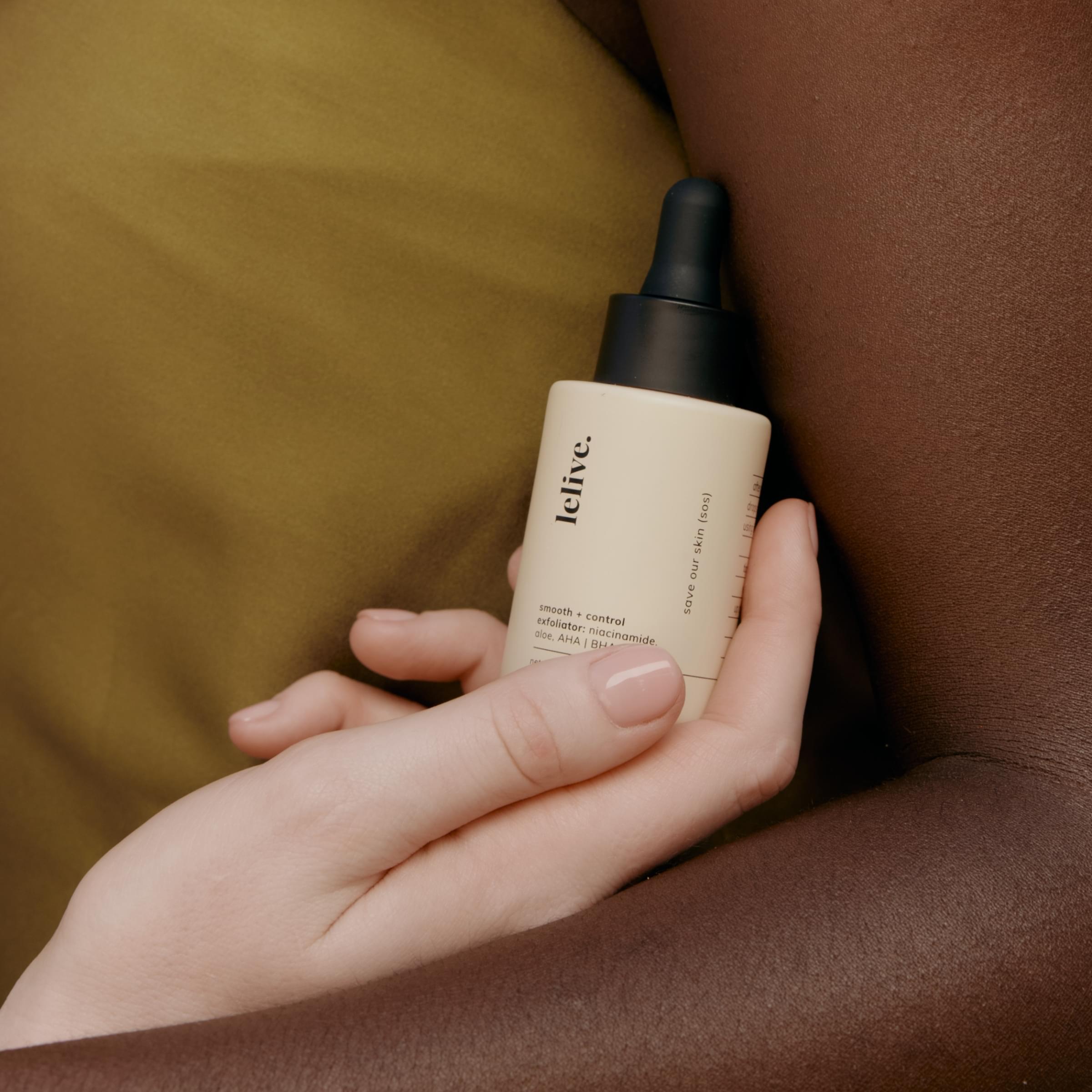 Skincare product featuring AHA and BHA for effective exfoliation and clear skin enhancement