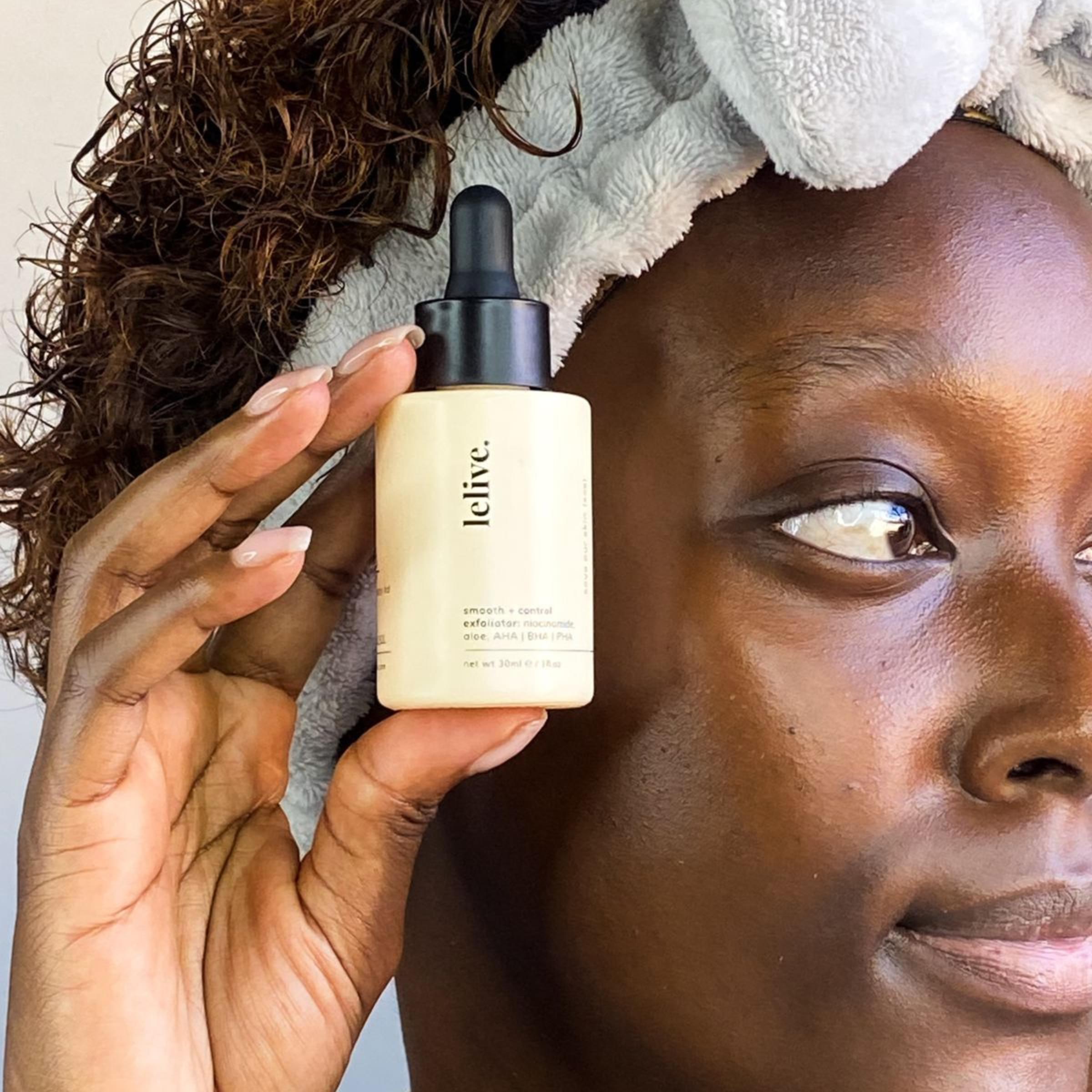 Skincare product featuring AHA and BHA for effective exfoliation and clear skin enhancement