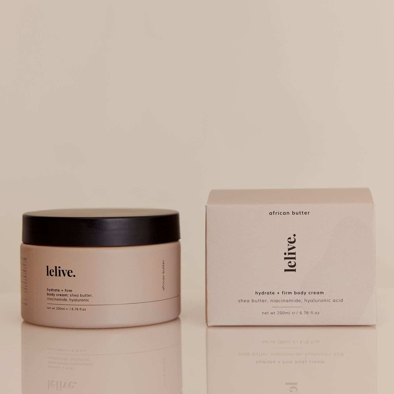Firming body cream with shea butter, hydrating body butter moisturizer for smooth and toned skin