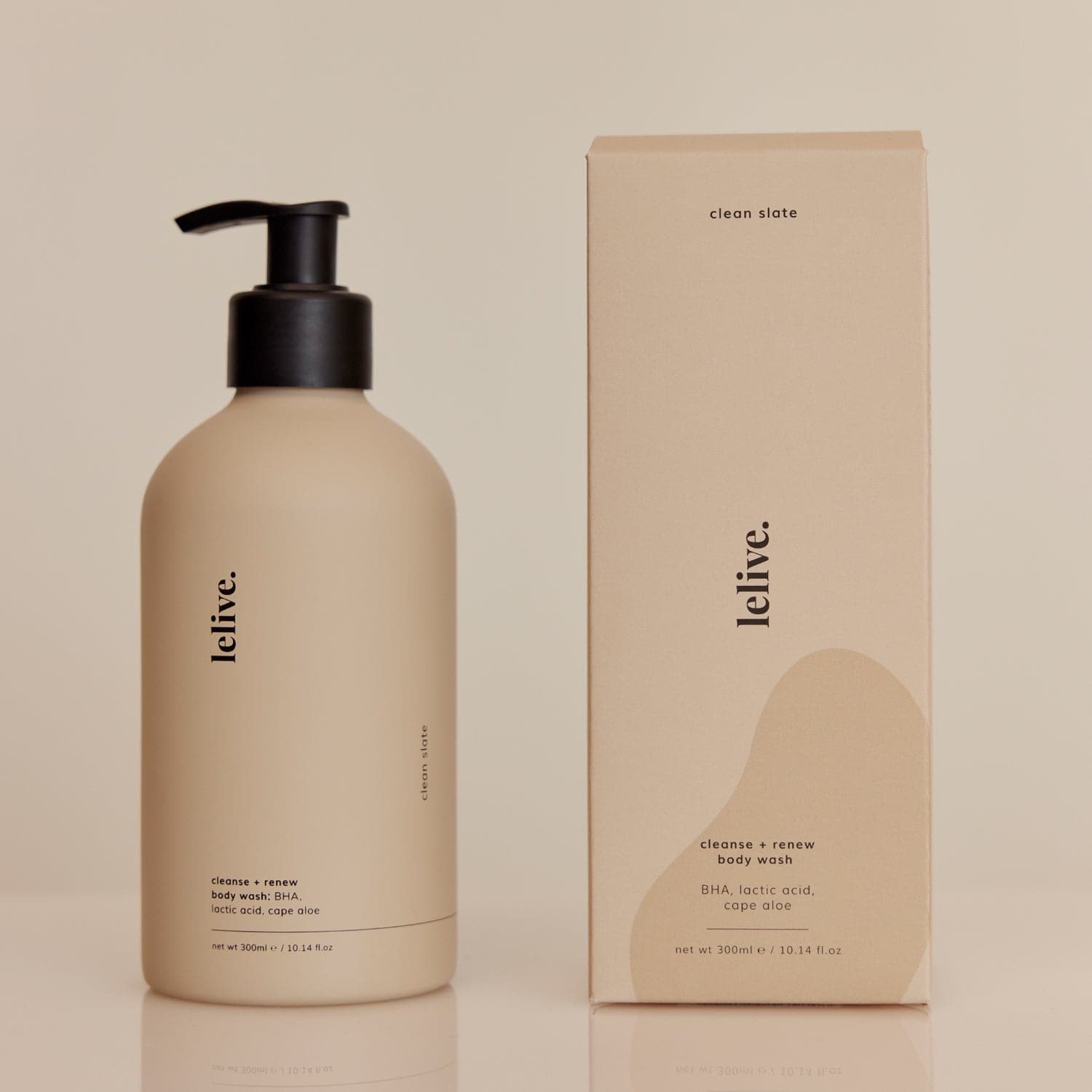 clean slate | cleanse + renew body wash - lelive