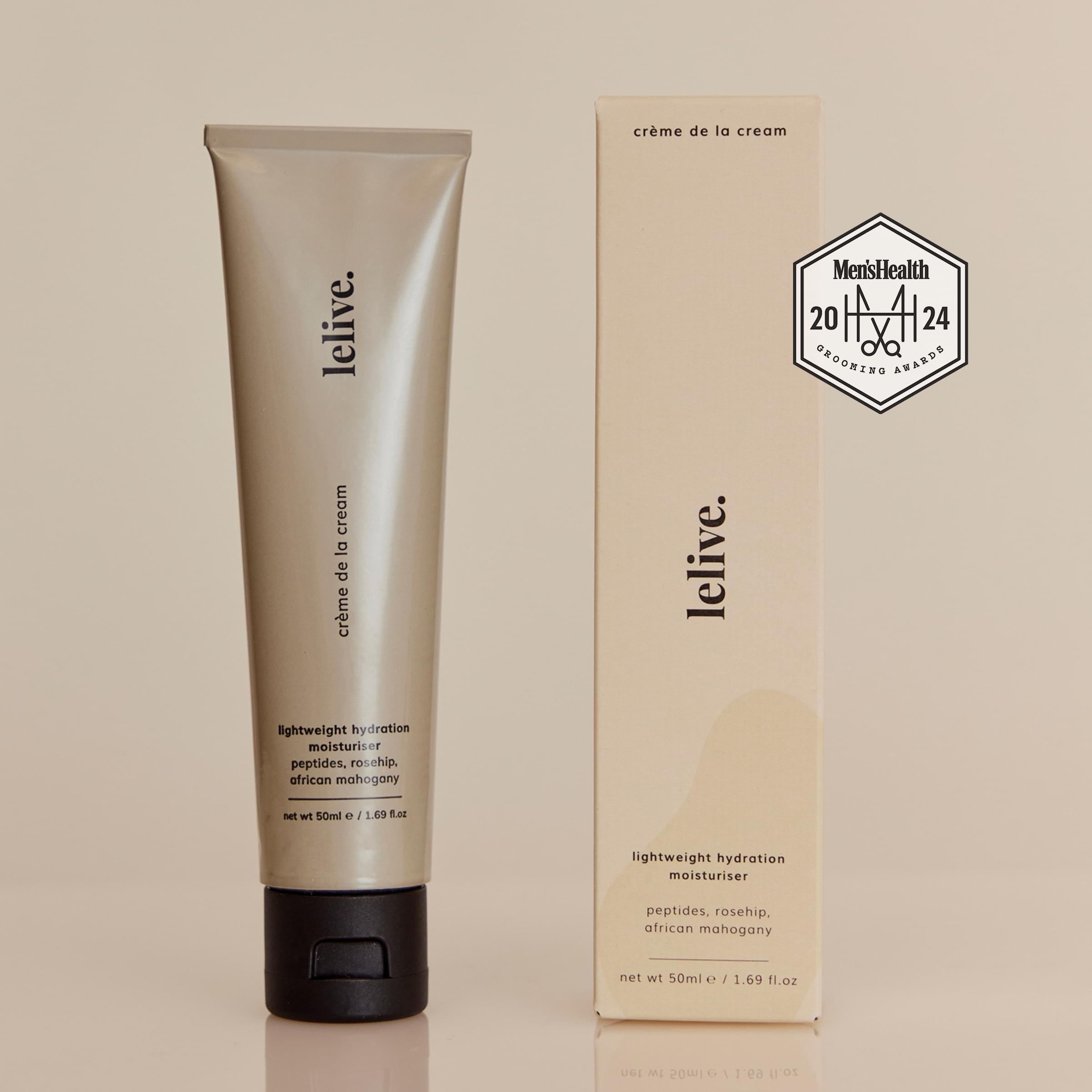 Lightweight facial moisturiser enriched with peptides for deep hydration and skin rejuvenation
