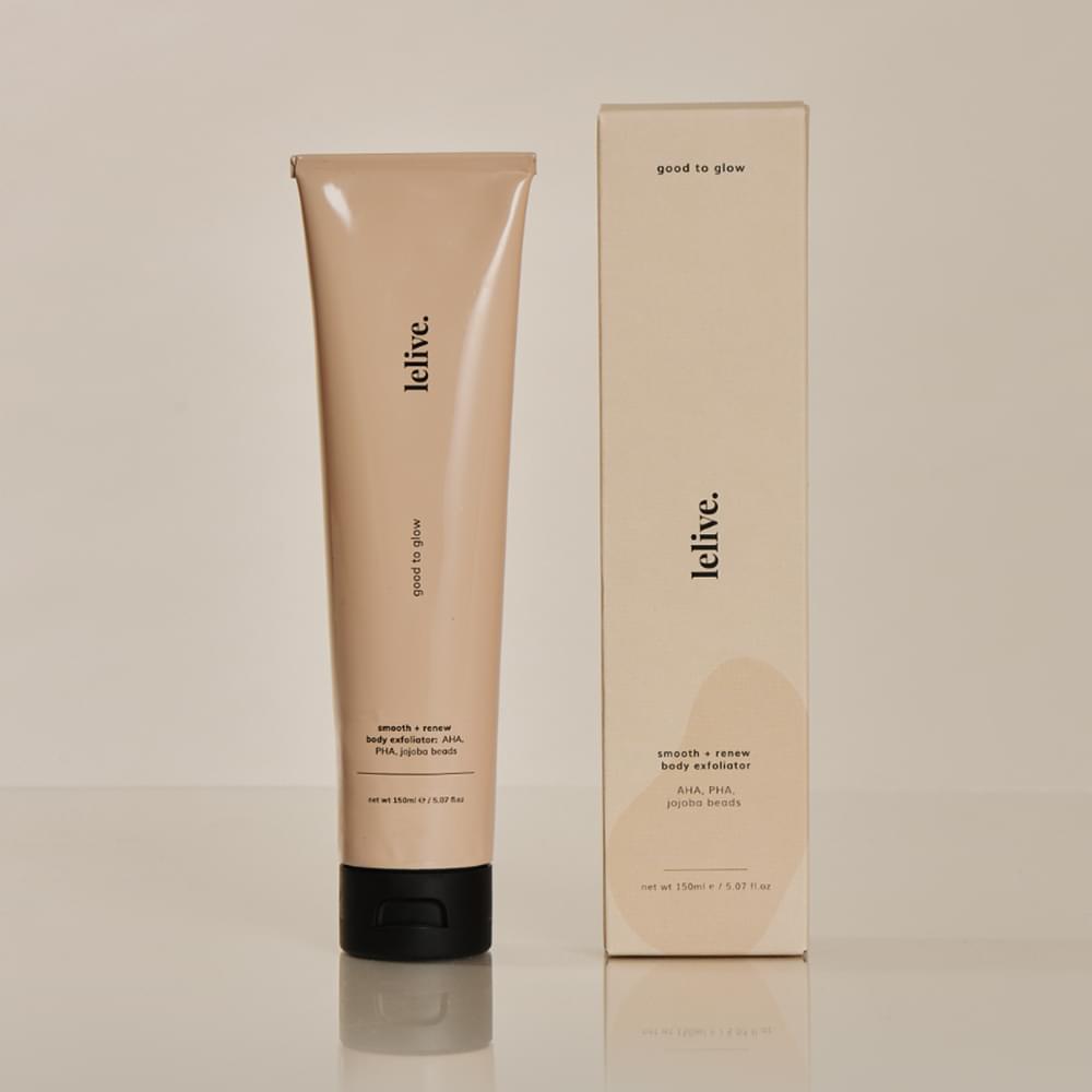 Hybrid Body Exfoliator with AHA for smooth, radiant skin and effective exfoliation