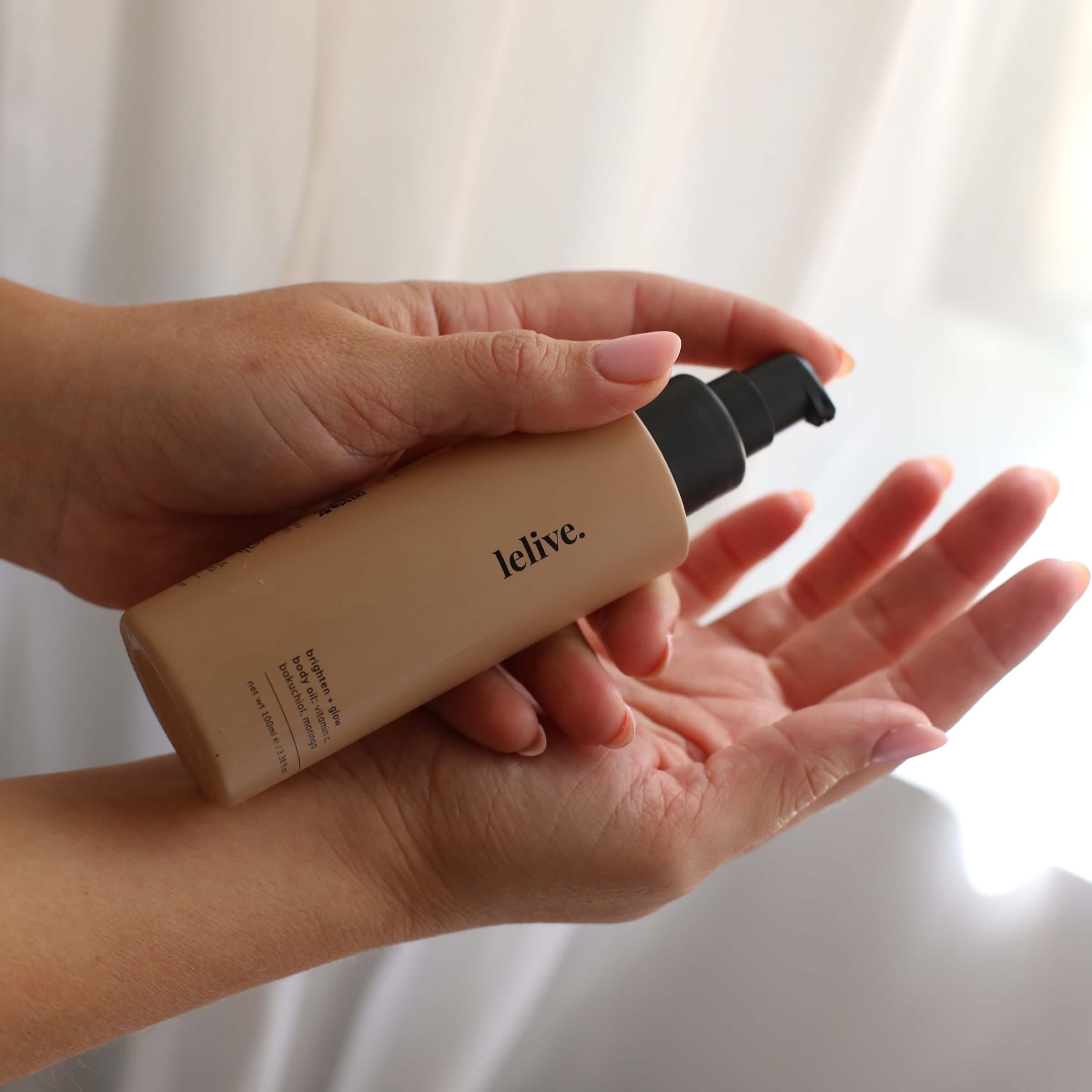 Brightening body oil enriched with Vitamin C for radiant and healthy skin