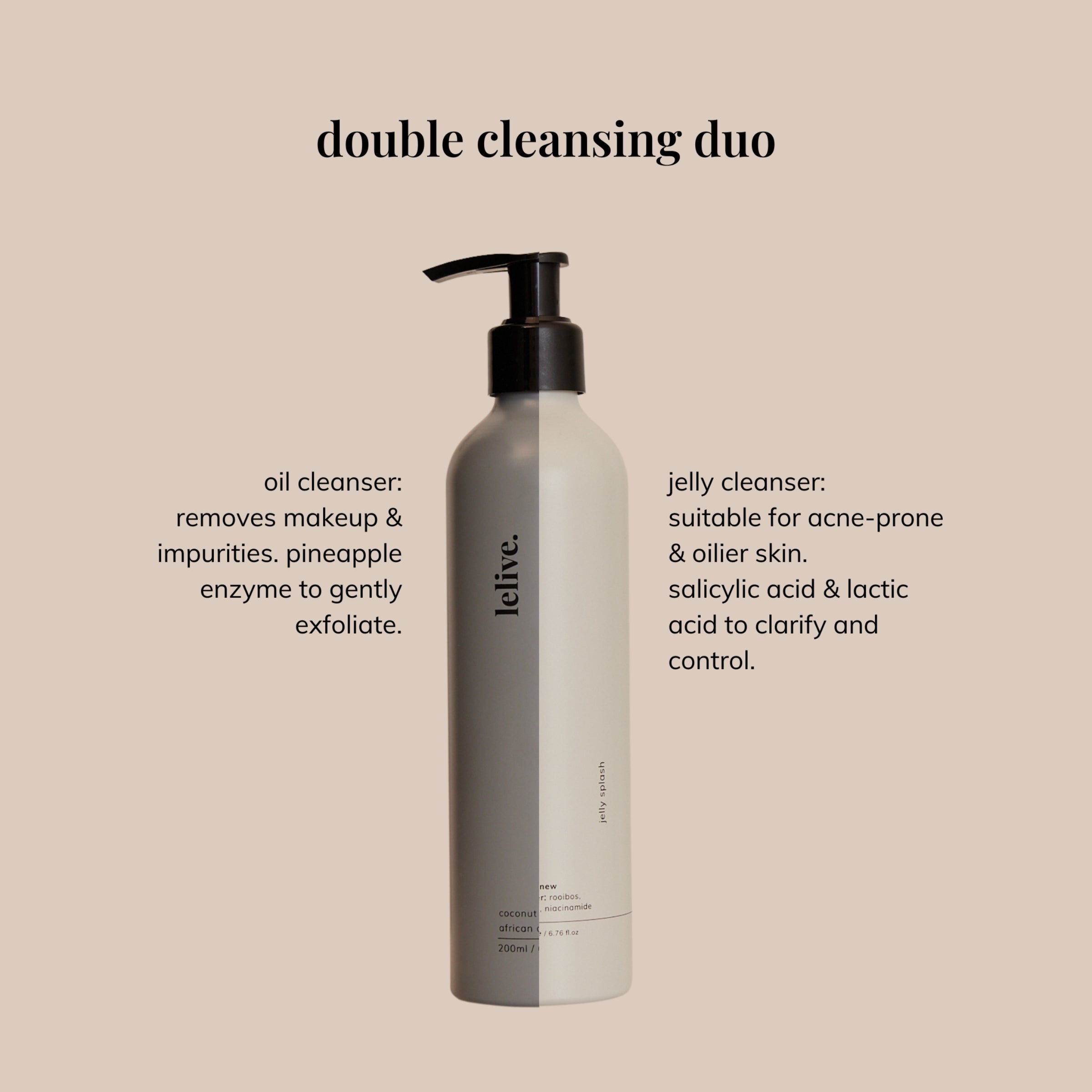 double cleanse duo | remove, clarify + renew