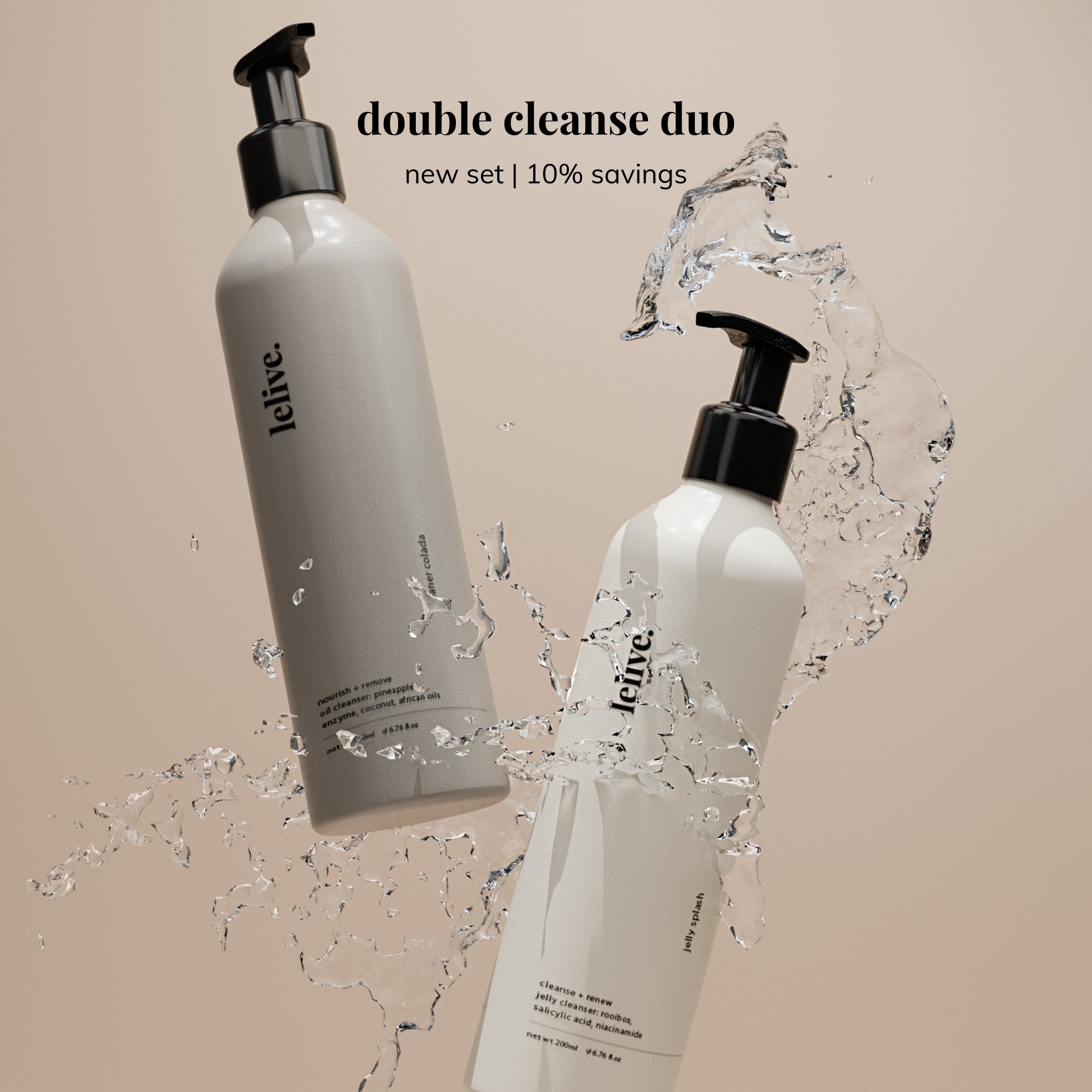 double cleanse duo | remove, clarify + renew