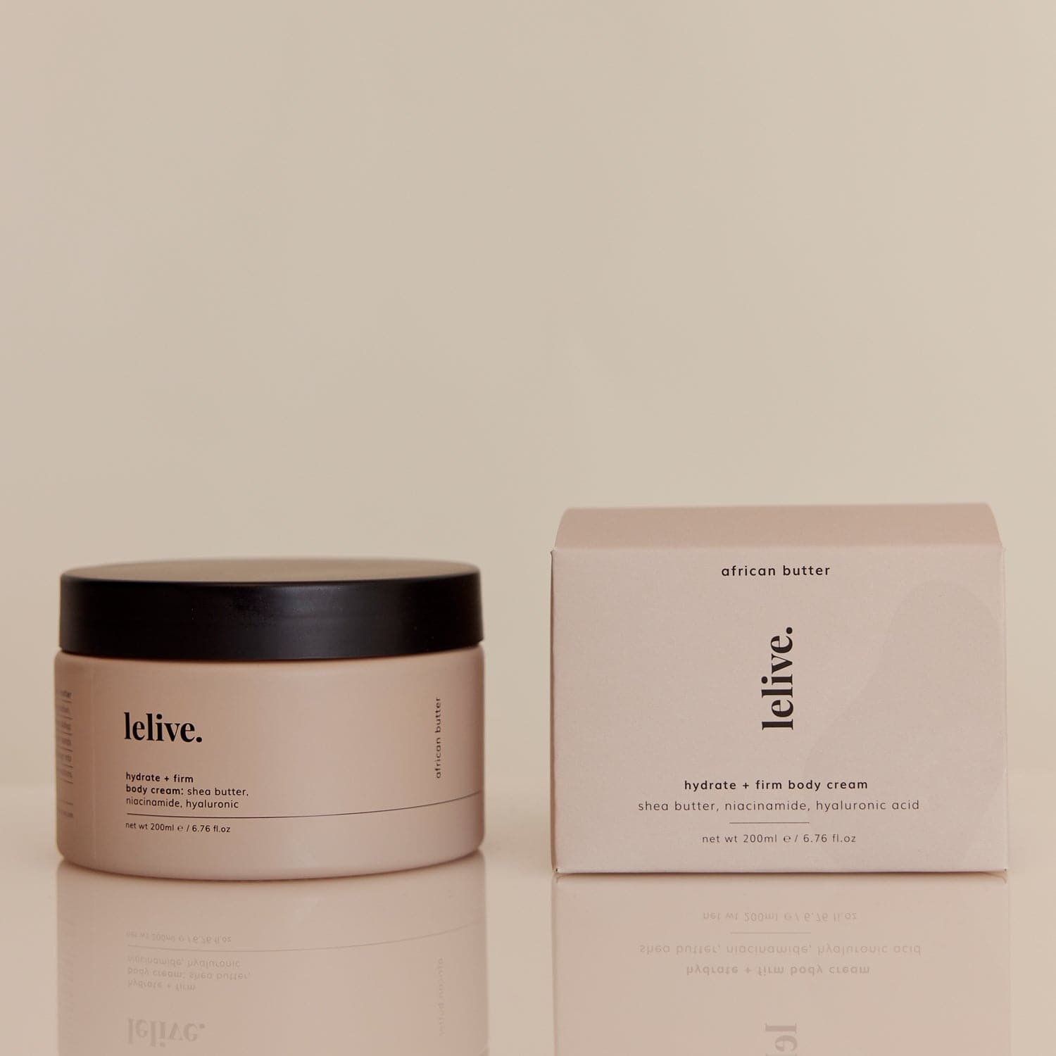 african butter | hydrate + firm body cream - lelive