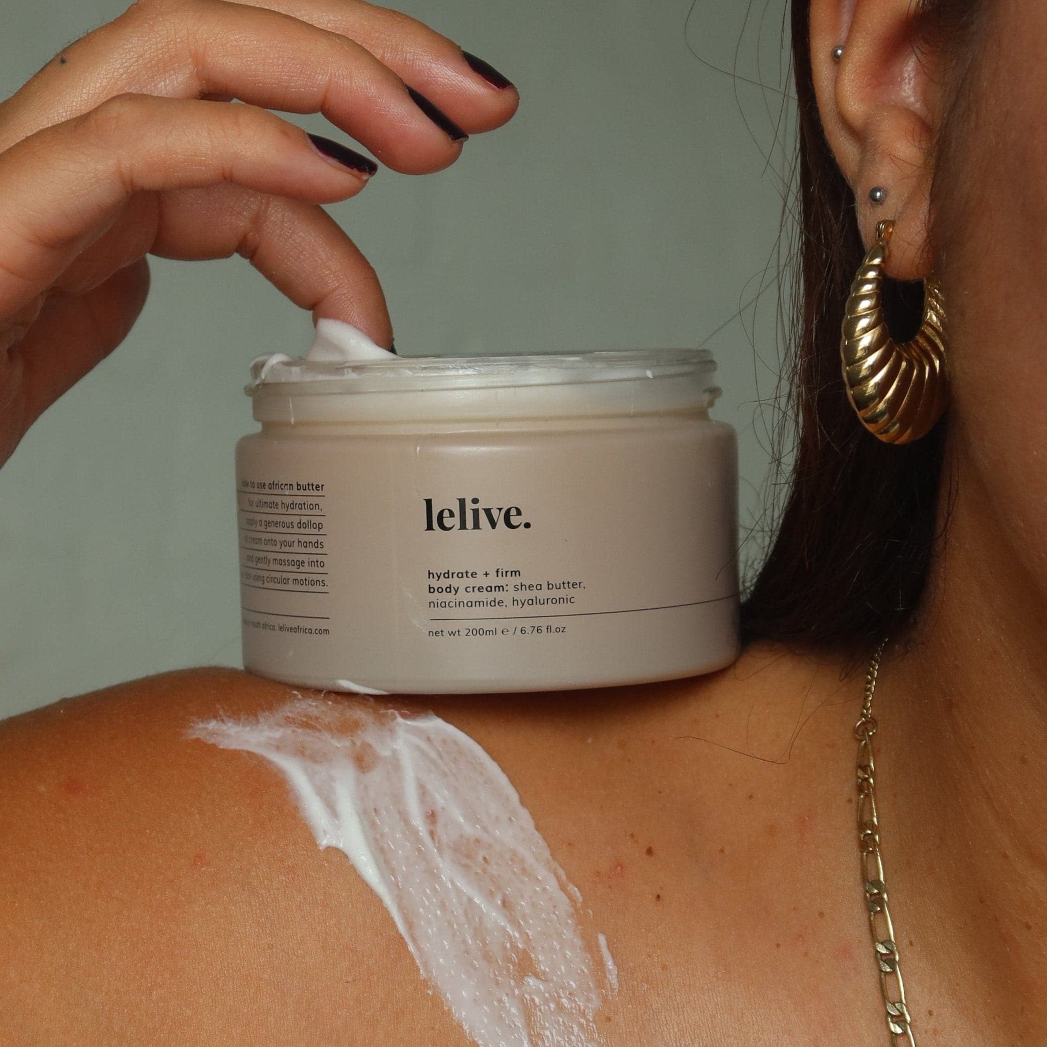 african butter | hydrate + firm body cream - lelive